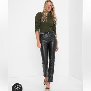 NWT Gap faux leather slim jeans